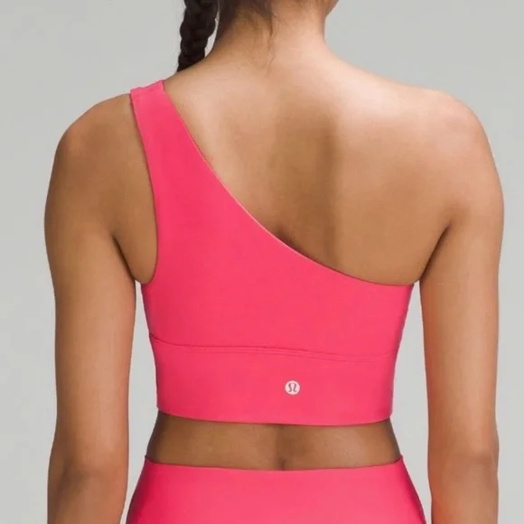 lululemon asymmetrical bra in lip gloss size 10 $35. - Picture 4 of 5